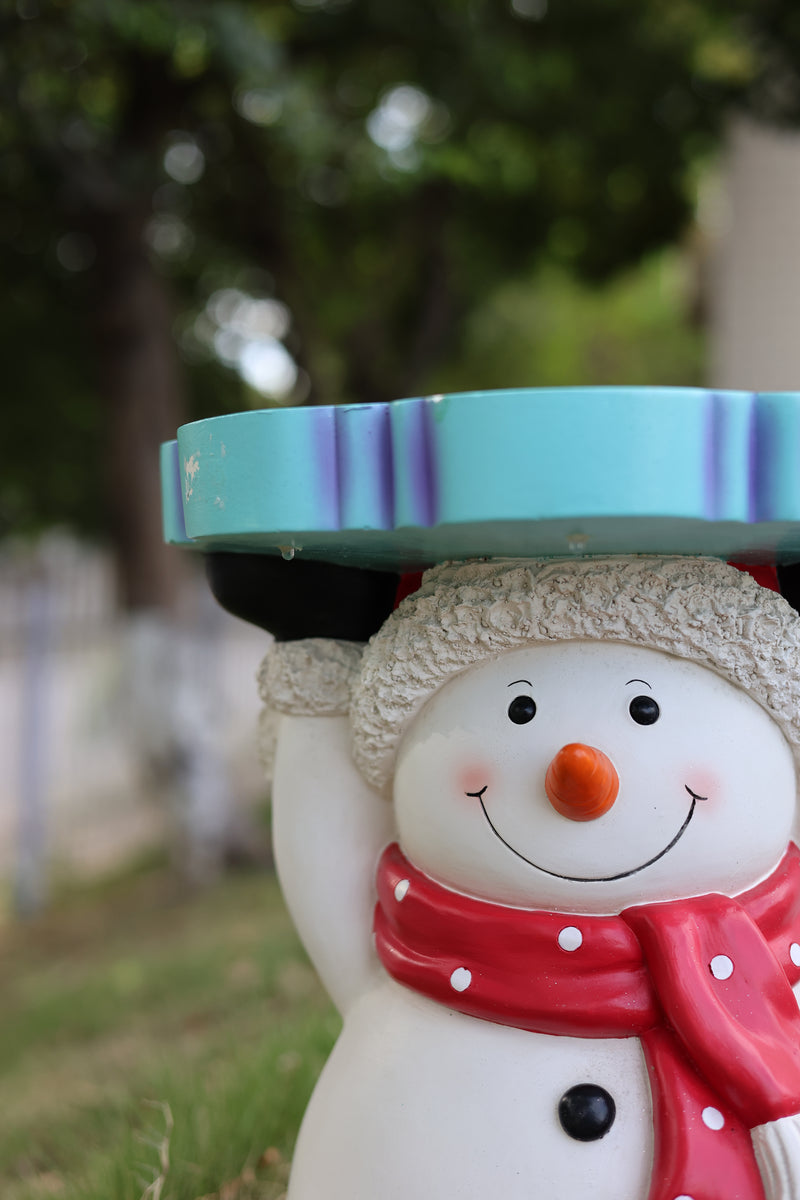 85187-D - Lighted Snowman Christmas Side Table Decor Battery Operated Indoor Use Only Hi-Line Gift Ltd.