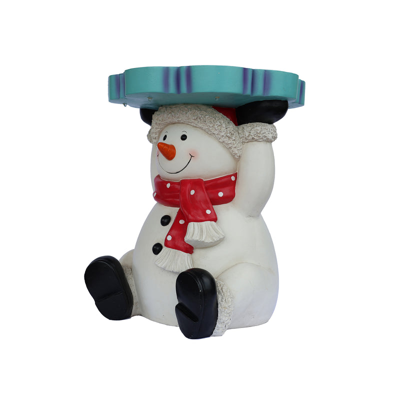 85187-D - Lighted Snowman Christmas Side Table Decor Battery Operated Indoor Use Only Hi-Line Gift Ltd.