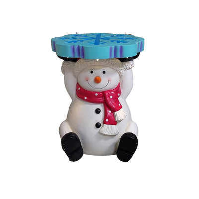 85187-D - Lighted Snowman Christmas Side Table Decor Battery Operated Indoor Use Only Hi-Line Gift Ltd.