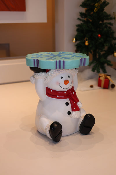85187-D - Lighted Snowman Christmas Side Table Decor Battery Operated Indoor Use Only Hi-Line Gift Ltd.