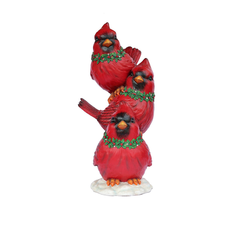 85187-E - Stacking Cardinals Christmas Decor with LED Lights Battery Operated Indoor Use Only Hi-Line Gift Ltd.