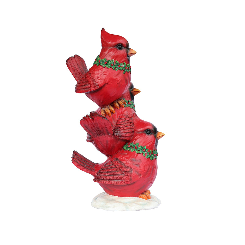 85187-E - Stacking Cardinals Christmas Decor with LED Lights Battery Operated Indoor Use Only Hi-Line Gift Ltd.