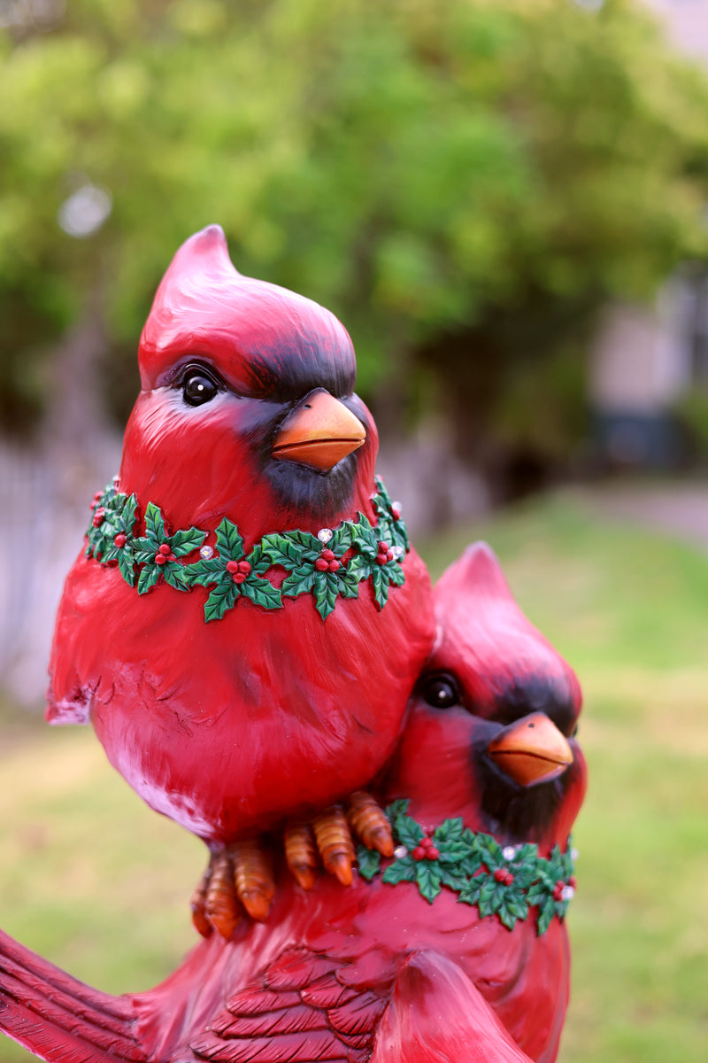 85187-E - Stacking Cardinals Christmas Decor with LED Lights Battery Operated Indoor Use Only Hi-Line Gift Ltd.