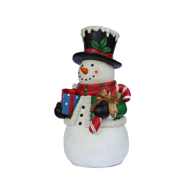 85187-F - Snowman Statue with LED Lights Lighted Christmas Decor Battery Operated Indoor Use Only Hi-Line Gift Ltd.