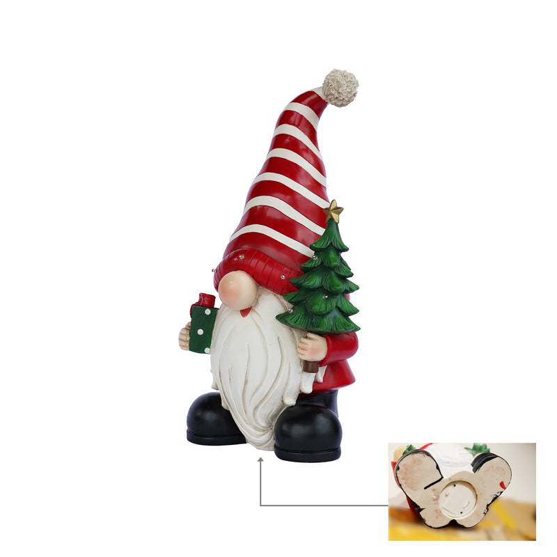 85188-C - Santa Holding Christmas Tree Lighted Christmas Decor Battery Operated Indoor Use Only Hi-Line Gift Ltd.