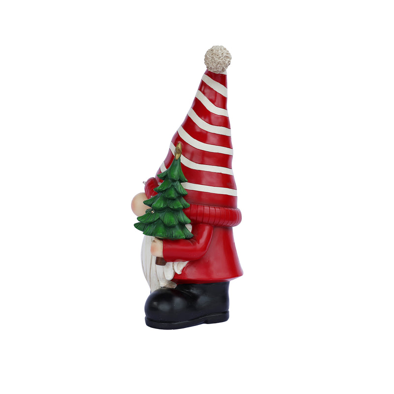 85188-C - Santa Holding Christmas Tree Lighted Christmas Decor Battery Operated Indoor Use Only Hi-Line Gift Ltd.