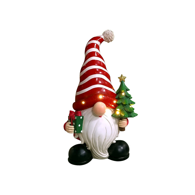 85188-C - Santa Holding Christmas Tree Lighted Christmas Decor Battery Operated Indoor Use Only Hi-Line Gift Ltd.