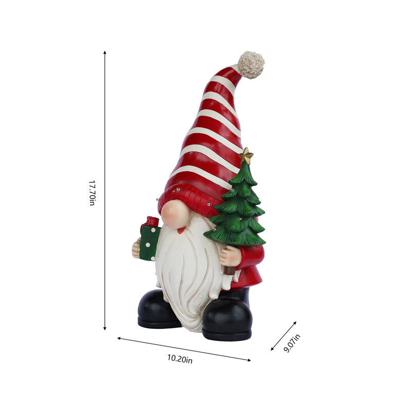 85188-C - Santa Holding Christmas Tree Lighted Christmas Decor Battery Operated Indoor Use Only Hi-Line Gift Ltd.