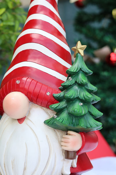 85188-C - Santa Holding Christmas Tree Lighted Christmas Decor Battery Operated Indoor Use Only Hi-Line Gift Ltd.