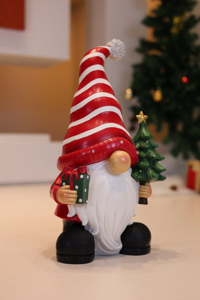 85188-C - Santa Holding Christmas Tree Lighted Christmas Decor Battery Operated Indoor Use Only Hi-Line Gift Ltd.