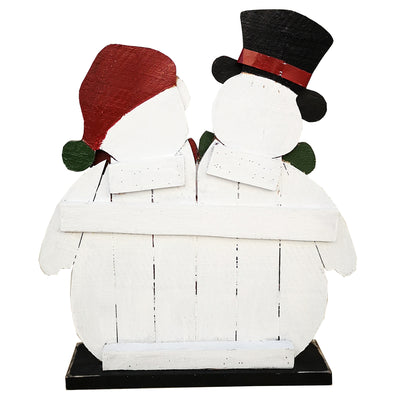 85255-G - 27in Wooden Snowman Family Christmas Decor Indoor Outdoor Use Hi-Line Gift Ltd.