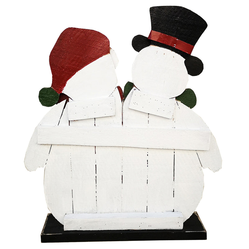 85255-G - 27in Wooden Snowman Family Christmas Decor Indoor Outdoor Use Hi-Line Gift Ltd.