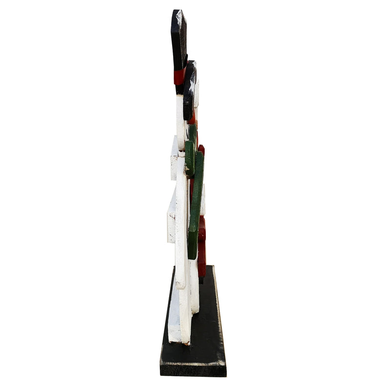 85255-G - 27in Wooden Snowman Family Christmas Decor Indoor Outdoor Use Hi-Line Gift Ltd.