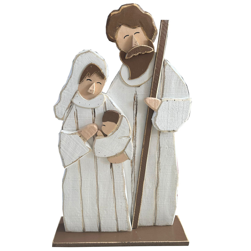 85255-N - 27in Wooden Nativity Christmas Decor Indoor Outdoor Use Hi-Line Gift Ltd.