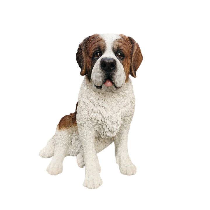 87631 - Alpine Guardian: Saint Bernard Polyresin Figurine in White