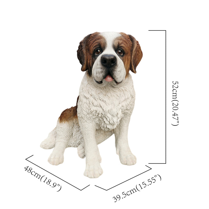 87631 - Alpine Guardian: Saint Bernard Polyresin Figurine in White