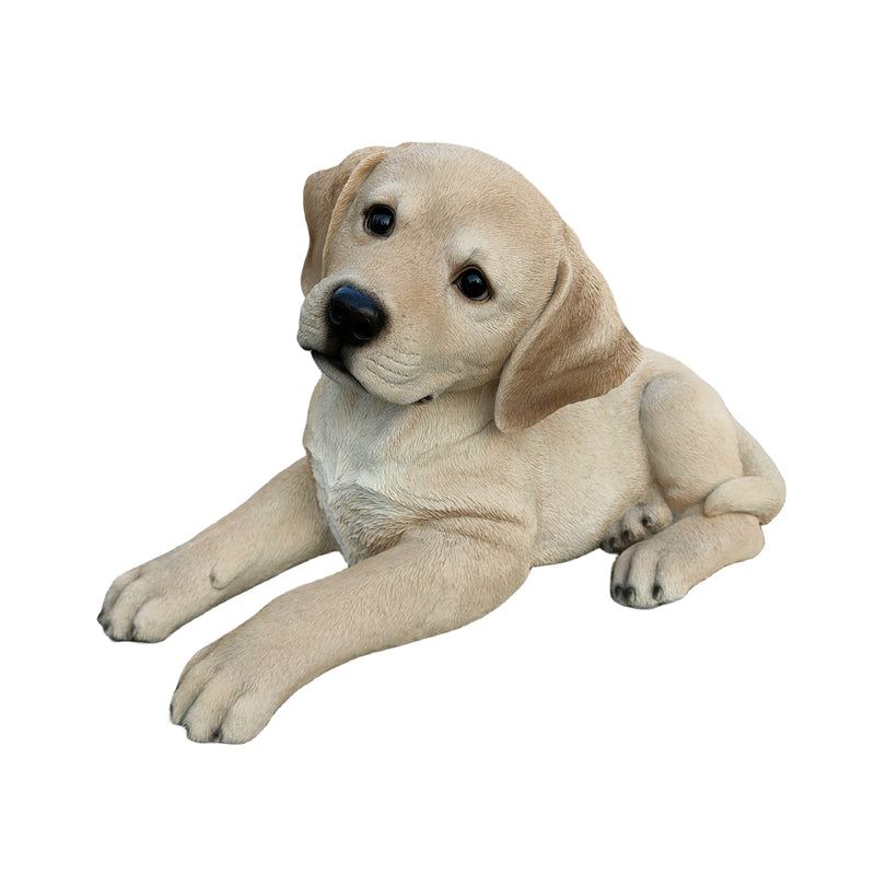 87632-YL - Golden Dreams: Lying Yellow Labrador Polyresin Figurine Hi-Line Gift Ltd.
