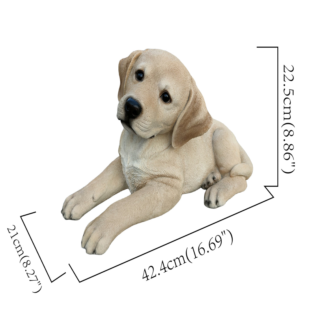 87632-YL - Golden Dreams: Lying Yellow Labrador Polyresin Figurine Hi-Line Gift Ltd.
