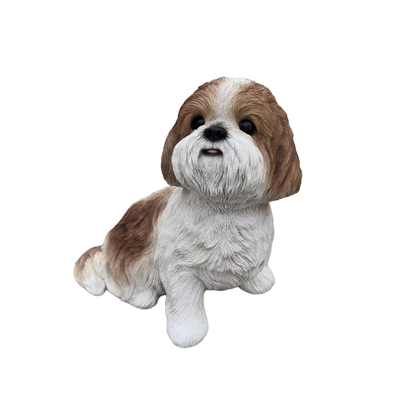 87633-BR - Shizu Harmony: Elegant Polyresin Figurine in Brown and White Hi-Line Gift Ltd.