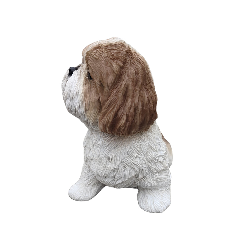 87633-BR - Shizu Harmony: Elegant Polyresin Figurine in Brown and White Hi-Line Gift Ltd.