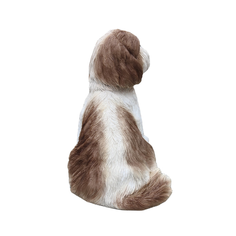87633-BR - Shizu Harmony: Elegant Polyresin Figurine in Brown and White Hi-Line Gift Ltd.