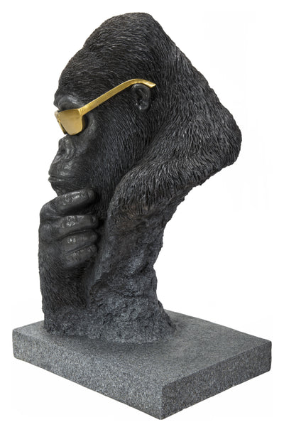 Gorilla Head With Golden Glasses HI-LINE GIFT LTD.