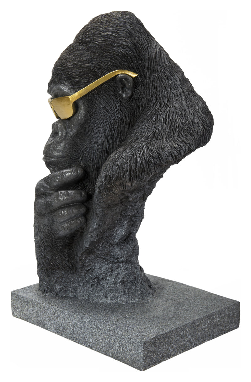 Gorilla Head With Golden Glasses HI-LINE GIFT LTD.