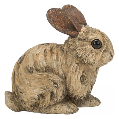 Rabbit-Small-Driftwood Look Statue HI-LINE GIFT LTD.