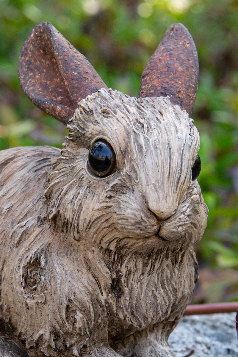 Rabbit-Small-Driftwood Look Statue HI-LINE GIFT LTD.