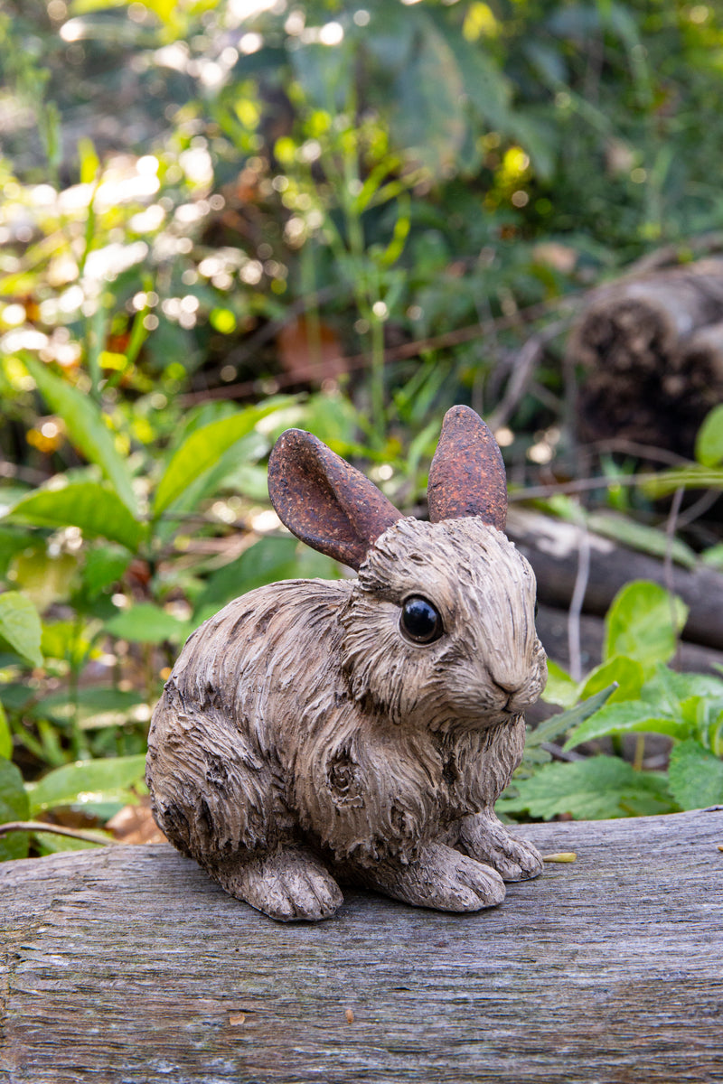 Rabbit-Small-Driftwood Look Statue HI-LINE GIFT LTD.