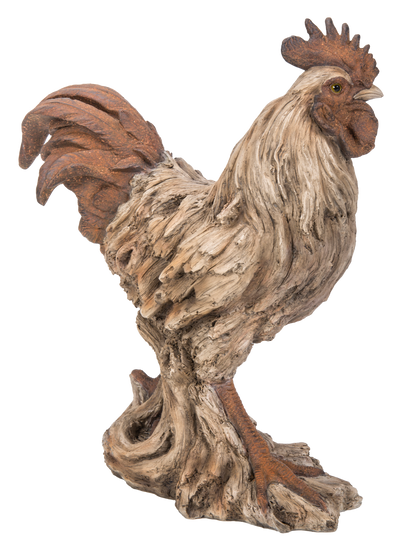 Driftwood Standing Rooster Statue Hi-Line Gift Ltd.