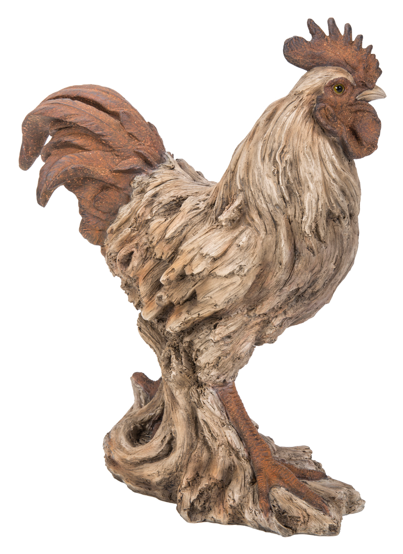 Driftwood Standing Rooster Statue Hi-Line Gift Ltd.