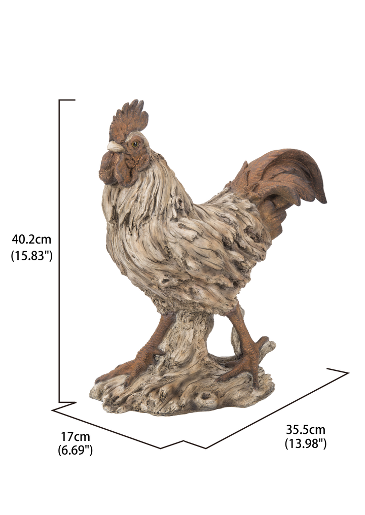 Driftwood Standing Rooster Statue Hi-Line Gift Ltd.