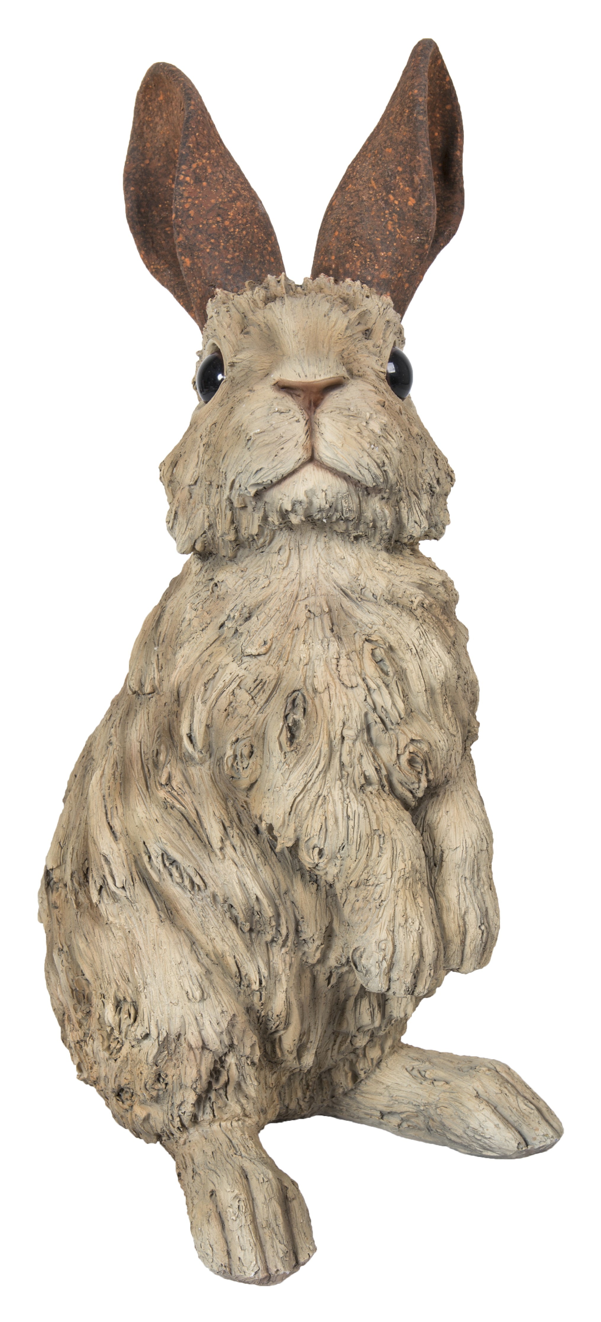 Rabbit Standing Driftwood-Look Resin Statue for Artistic Decor – Hi ...