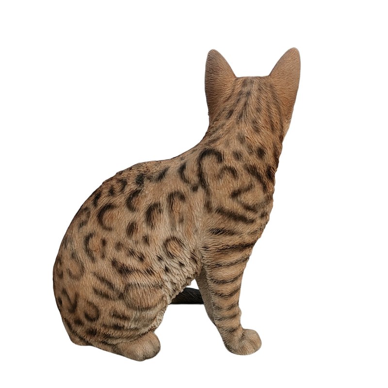 87674-S -  Sitting Bengal Cat - Small HI-LINE GIFT