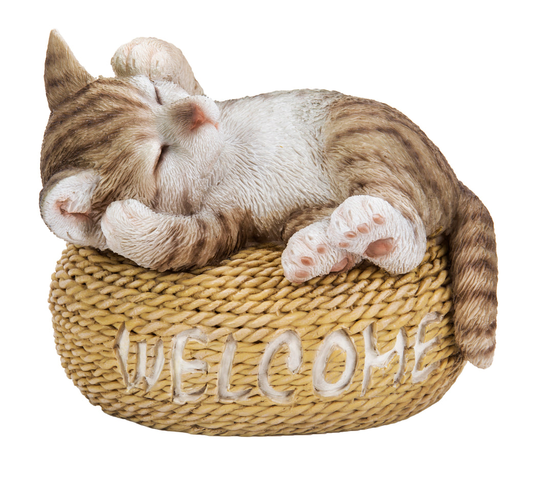 Cat With Welcome Sign HI-LINE GIFT LTD.