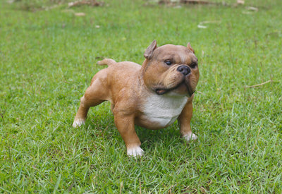 87678-A - Walking Brown Bully Dog Statue Hi-Line Gift Ltd.