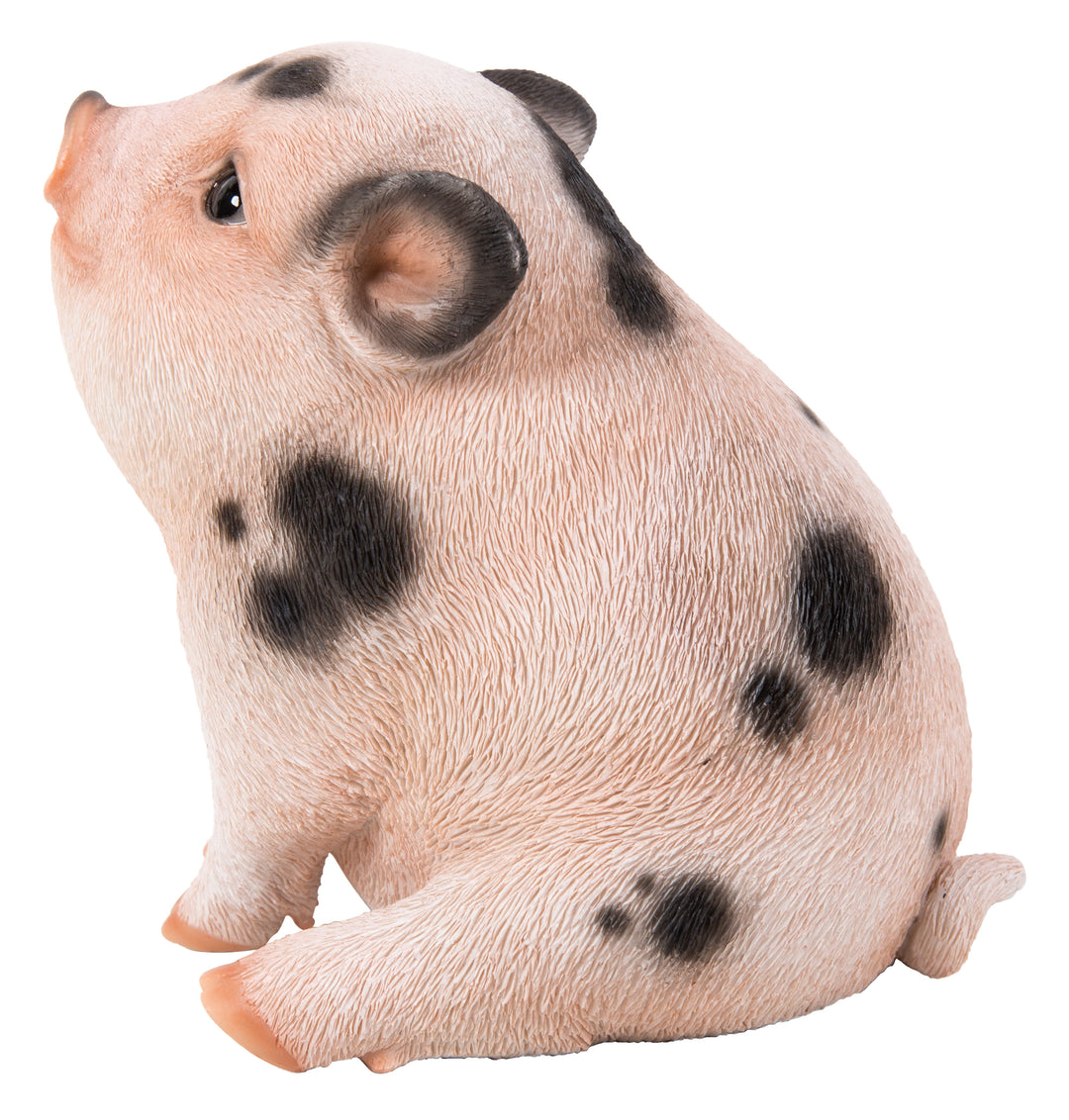Chubby Piglet Sitting  Pink With  Black Spots Hi-Line Gift Ltd.