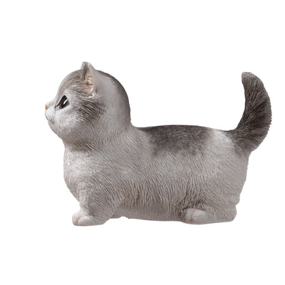 87698-01 - Sitting Cat Kitten Statue-Gray Hi-Line Gift Ltd.
