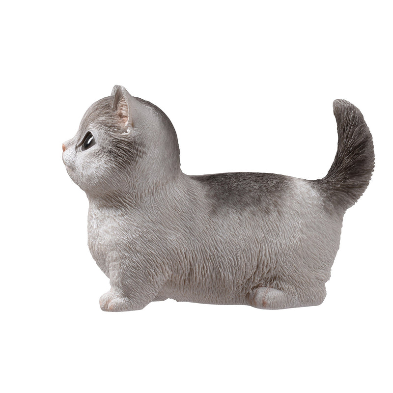 87698-01 - Sitting Cat Kitten Statue-Gray Hi-Line Gift Ltd.