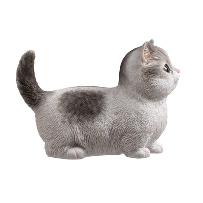87698-01 - Sitting Cat Kitten Statue-Gray Hi-Line Gift Ltd.