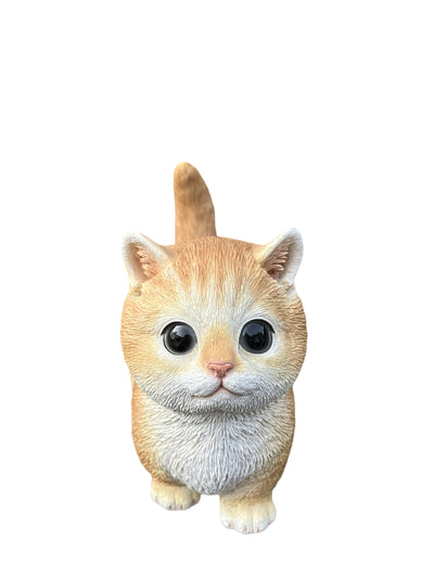 87698-02 - Sitting Cat Orange Tabby Statue Hi-Line Gift Ltd.