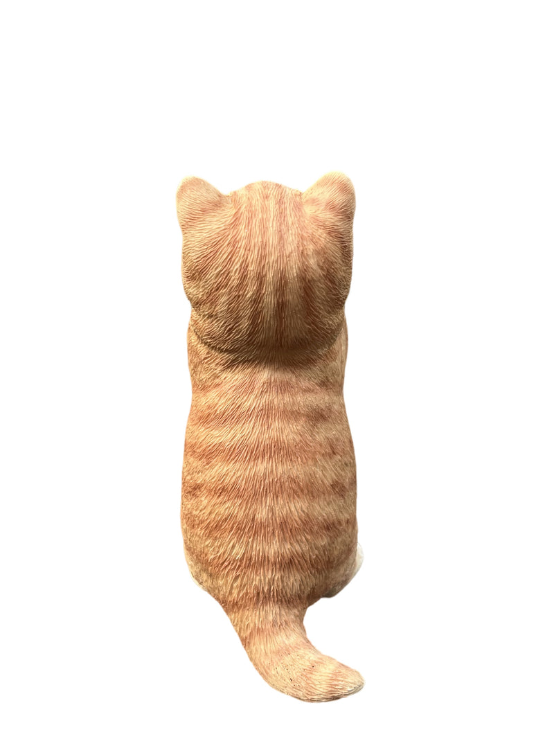 87699-01 - 7" H Orange Tabby Cat Praying Hi-Line Gift Ltd.