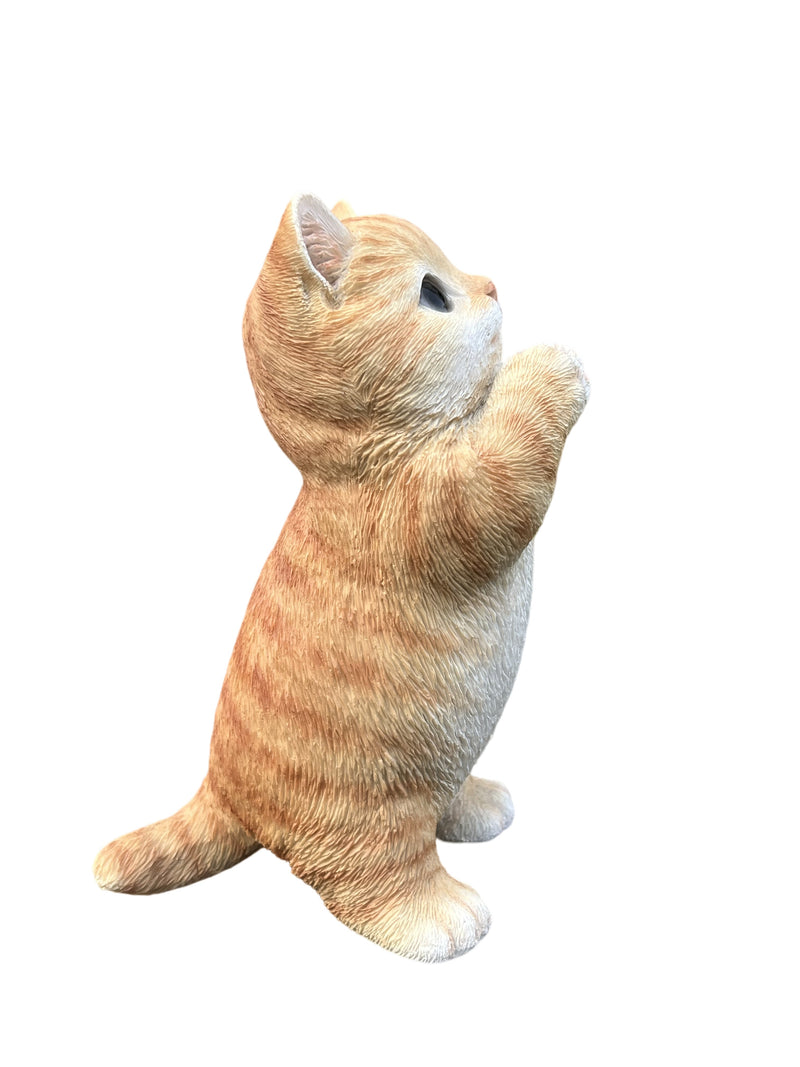 87699-01 - 7" H Orange Tabby Cat Praying Hi-Line Gift Ltd.