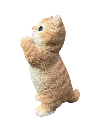 87699-01 - 7" H Orange Tabby Cat Praying Hi-Line Gift Ltd.