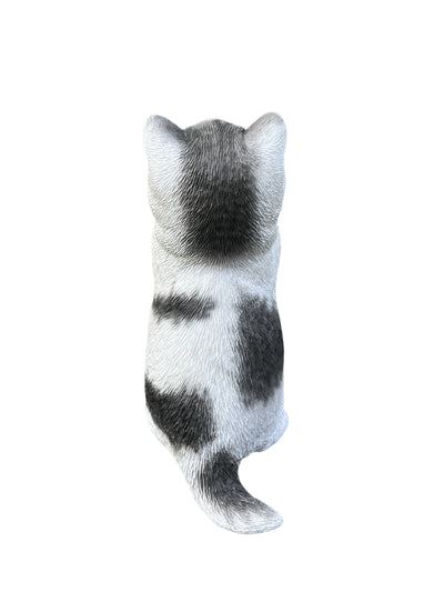 87699-02 - 7" H Cat Kitten Statue Praying-Gray Hi-Line Gift Ltd.