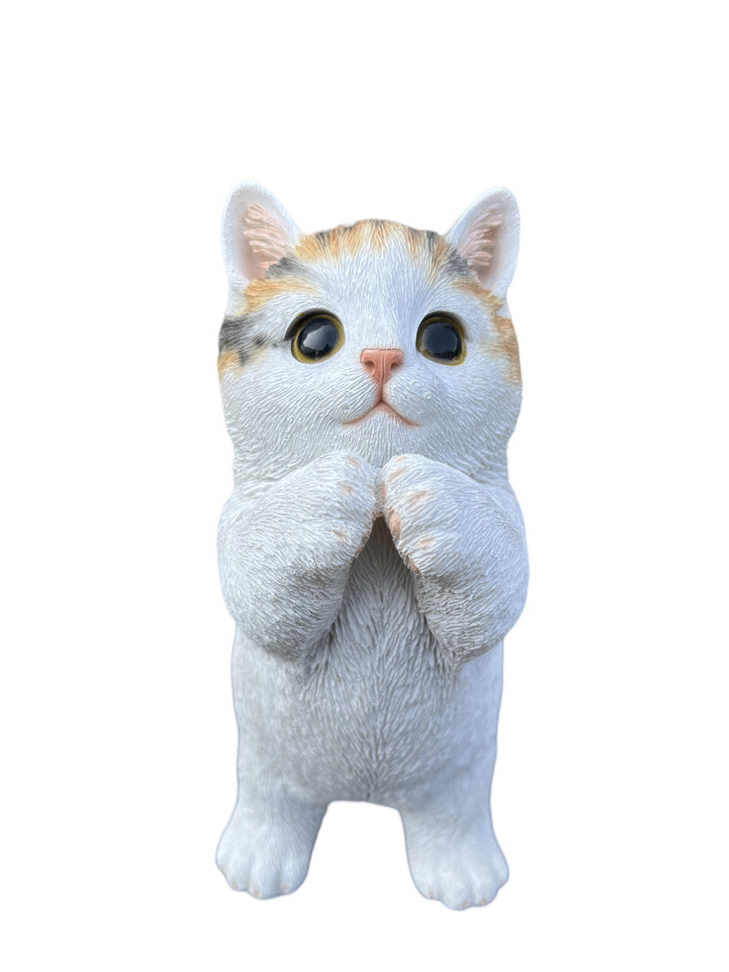 87699-04 - 7" H Calico Cat Kitten Statue Praying Hi-Line Gift Ltd.