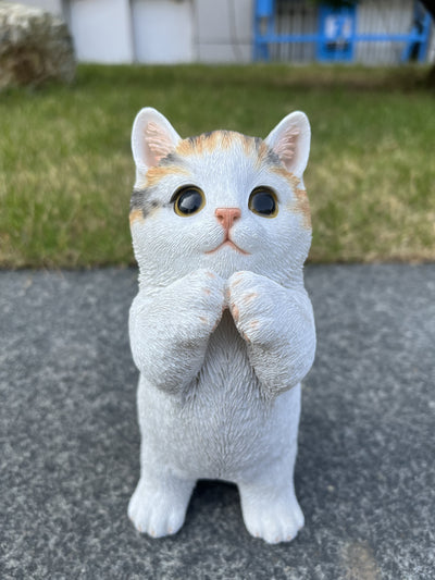 87699-04 - 7" H Calico Cat Kitten Statue Praying Hi-Line Gift Ltd.