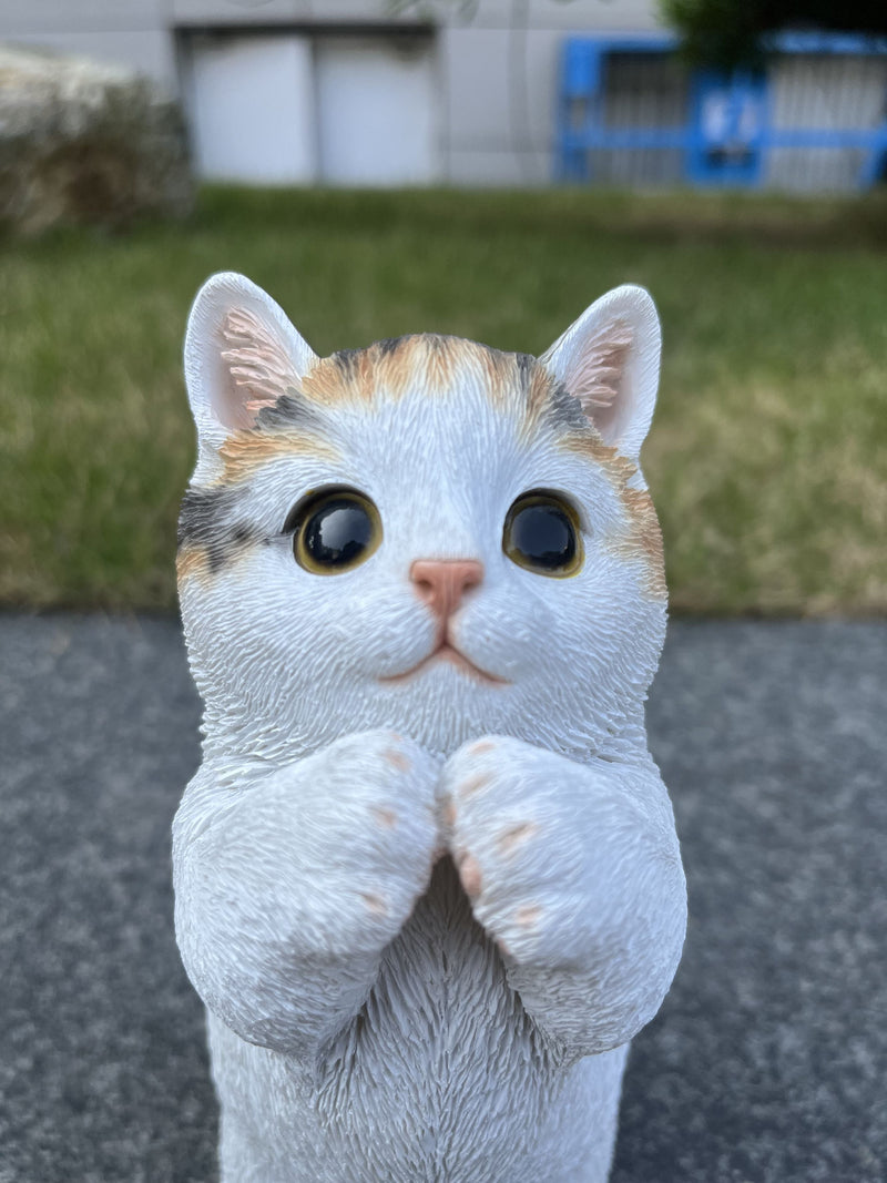 87699-04 - 7" H Calico Cat Kitten Statue Praying Hi-Line Gift Ltd.