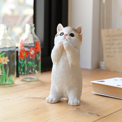 87699-04 - 7" H Calico Cat Kitten Statue Praying Hi-Line Gift Ltd.